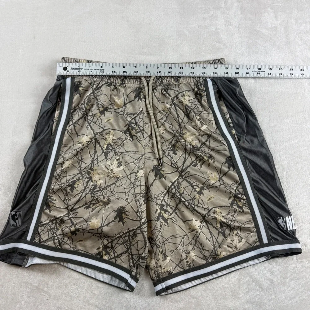 NBA Basketball Shorts Mens M Brown Camo Realtree Mesh Athletic Streetwear Baller